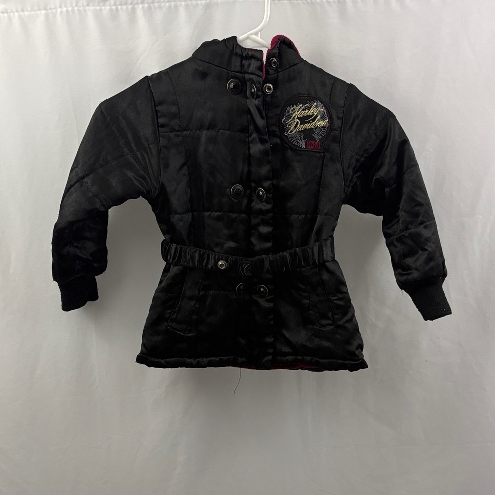 Harley Davidson Girls Size 4T Coat Jacket Rebel Black